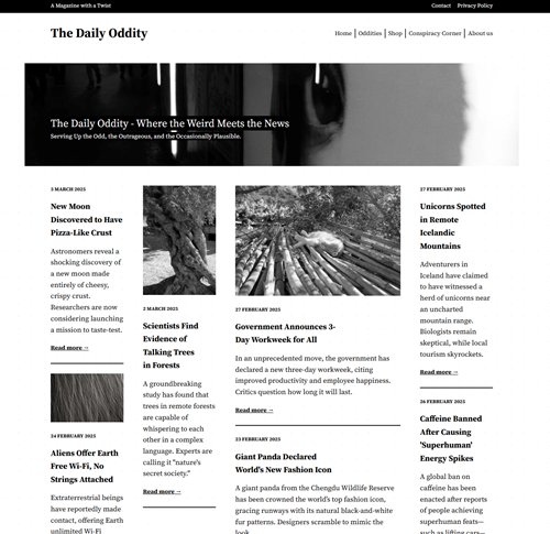 Screenshot of the demo page.