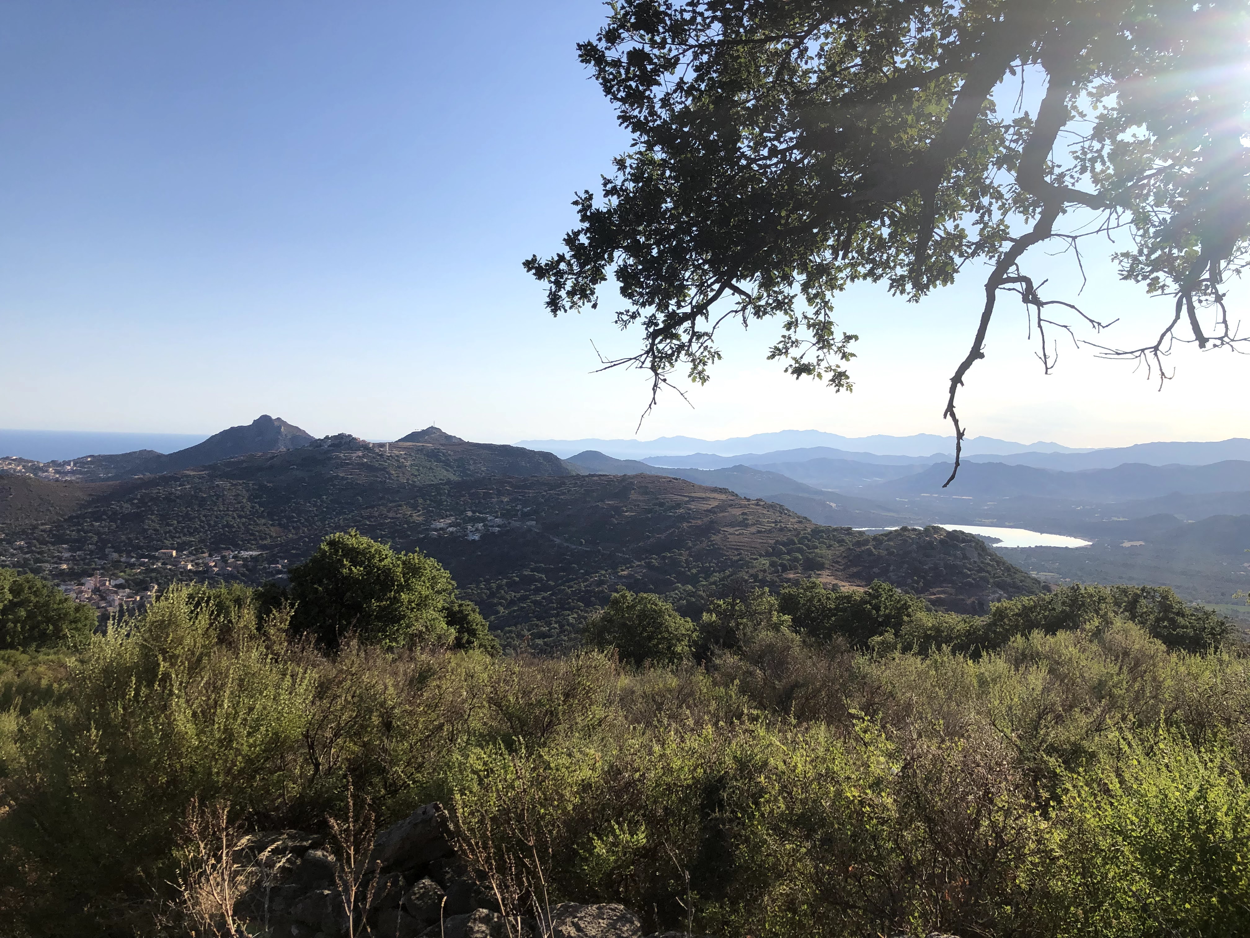 A view of the hills near the city of Ile Rousse