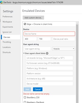 Current user agent client hints experience