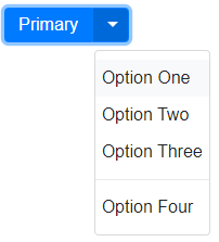  control with button split into an area with text and a clickable down-arrow for opening the dropdown