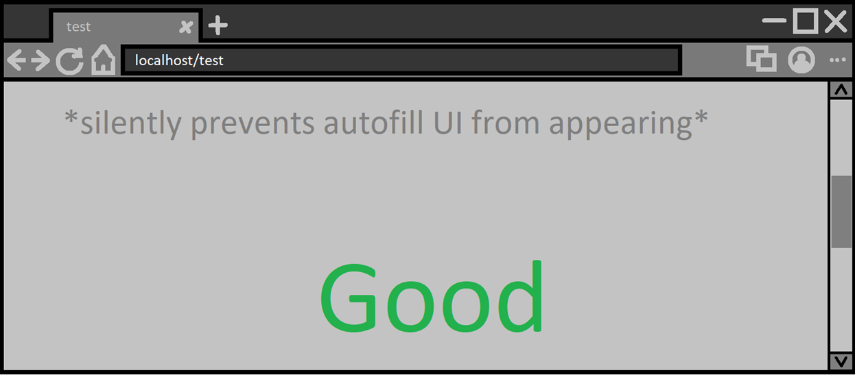 good handling of autofill